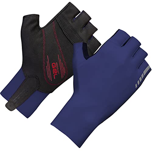 GripGrab Unisex – Erwachsene Aero TT Aerodynamische Profi Radsport Race Handschuhe Kurzfinger Sommer Rennrad Zeitfahren Fahrradhandschuhe, Navy Blau, XL von GripGrab