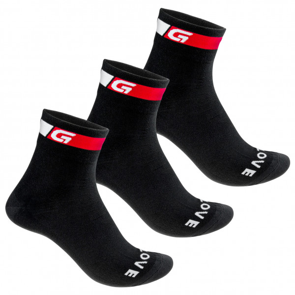 GripGrab - Classic Regular Cut Socks 3-Pack - Radsocken Gr L;M;S schwarz von GripGrab