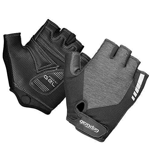GripGrab Damen Women's ProGel Gepolsterte Kurzfinger Fahrradhandschuhe, Grau, S von GripGrab