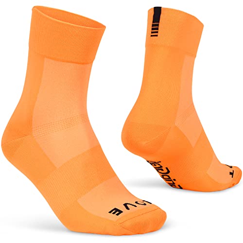 GripGrab Lightweight SL Performance Fahrrad Socken Sommer 1er und 3er Pack Eyecatching 2 Längen Fahrradsocken Kurz Lang von GripGrab