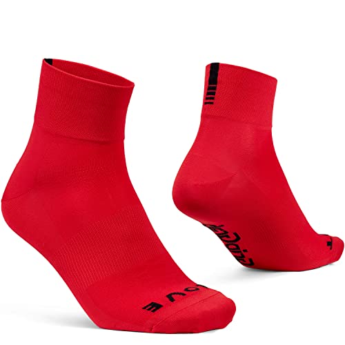 GripGrab Lightweight SL Performance Sommer Radsport Socken 1er und 3er Pack Eyecatching 2 Längen Radsocken Lang Kurz von GripGrab