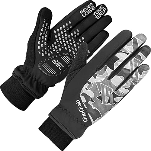 GripGrab Rebel Kids Gepolsterte Winter Fahrrad Handschuhe Kinder und Jugend Winddichte Radsport Winterhandschuhe von GripGrab