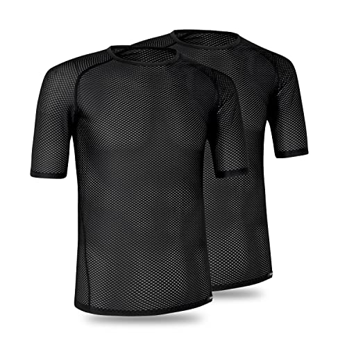 GripGrab Ultralight Kurzarm 1er und 2er Cool Mesh Fahrrad Funktionsunterhemd Herren Sommer Radsport Funktionsshirt Kurz von GripGrab