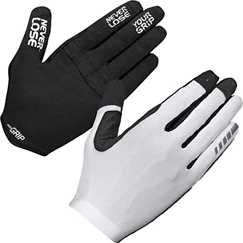 GripGrab Aerolite InsideGrip Langfinger Profi MTB Race Handschuhe Ungepolsterte rutschfeste Sommer Radsporthandschuhe von GripGrab