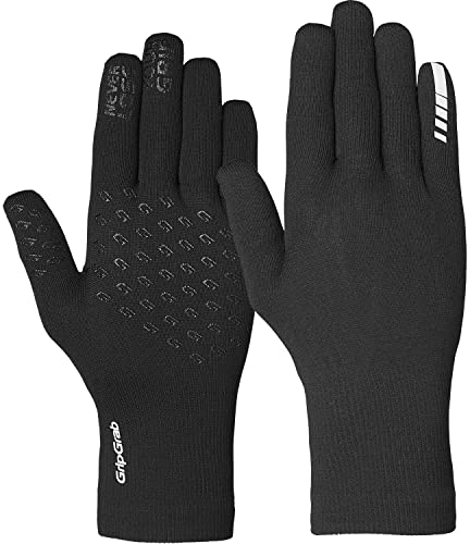 GripGrab Fahrradhandschuhe Wasserdicht Thermo Handschuhe Fahrrad Radhandschuhe Gestrickt Regenschutz Radsporthandschuhe von GripGrab
