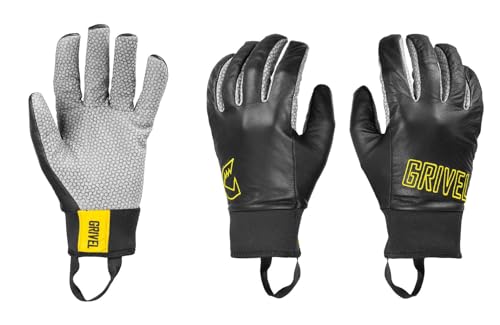 Grivel Vertigo Gloves Schwarz - Wasserabweisender leistungsstarker Leder Eiskletter Handschuh, Größe M - Farbe Black von Grivel