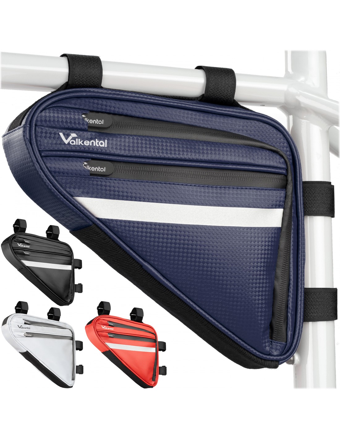 Valkental Triangel Bag - Praktische Rahmentasche mit viel Platz, blau Taschenvariante - Rahmentasche, von Valkental