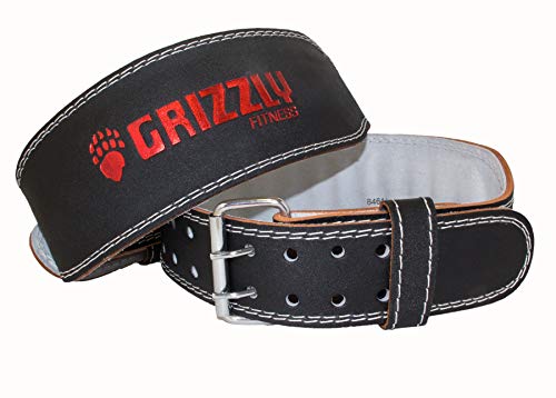 Grizzly Enforcer Gepolsterte Leder Gürtel 4-Zoll, Medium von Grizzly Fitness