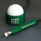 GrooveFix Golf-Zubehör-Set mit Reinigungswerkzeug für Golfschläger-Rillen und LineFix360 Golfball-Linien-Marker, Grün von GrooveFix