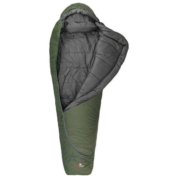 Grüezi Bag - Biopod Wolle Survival Ice - Daunenschlafsack Gr 185 cm - 215 x 80 x 50 cm grün von Grüezi Bag