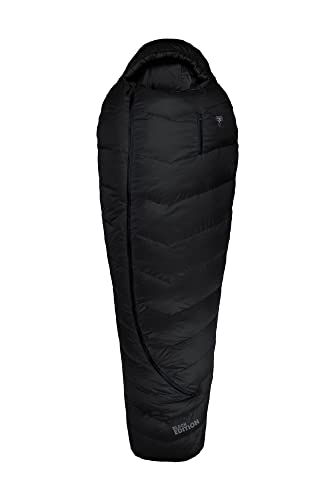 Grüezi bag Biopod DownWool Subzero 185 Black Edition 200 x 77cm für Körpergröße 150-175 cm, Tkomf 2°C/Tlim -4°C Packmaß 19x19 cm von Grüezi-Bag