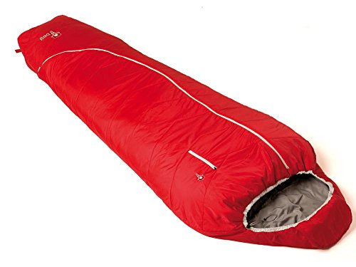 Grüezi bag Biopod Wolle Zero XL, 230x85 cm, Schlafsack, Ripstop 100% Polyamid, Polyester-Woll-Füllung, Fußbereich 60cm, ca. 1050g, in Tango-red von Grüezi-Bag
