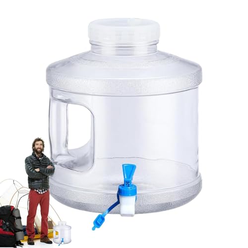 Gruwkue Wasserbehälter mit Zapfhahn,Camping-Wasserkrüge | 7,5 l Wasserspeicherkanister für Camping | Lebensmittelechter Wassertank mit Schraubdeckel, multifunktionale Wasservorratsbehälter für Camping von Gruwkue