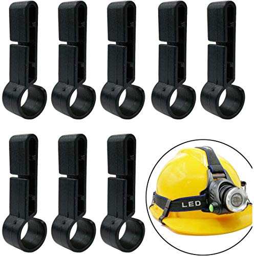 Stirnlampen Clips, 8 Stück Schutzhelm kopflampe Clip, alle Geeignet Baustellenhelm und Kopflamp von GTLAOGS