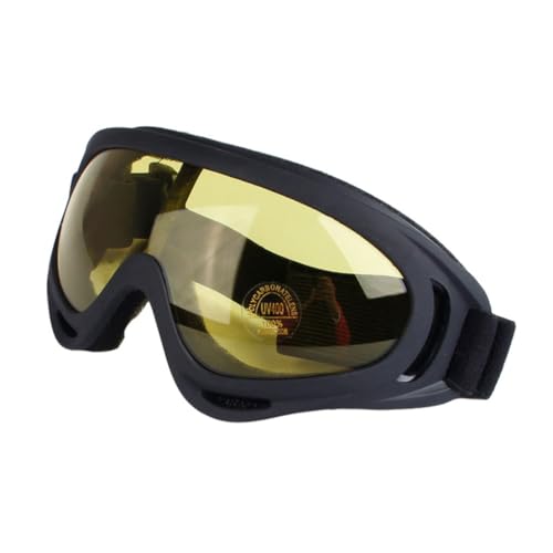 Guangcailun Skibrille Schutzbrille für Männer und Frauen Wintersport ABS Motorrad staubdichte Ski Snowboard Sonnenbrille, Schwarz – Nachtsicht von Guangcailun