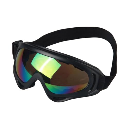 Guangcailun Skibrille Schutzbrille für Männer und Frauen Wintersport ABS Motorrad staubdichte Ski Snowboard Sonnenbrille, Schwarz bunter Film von Guangcailun