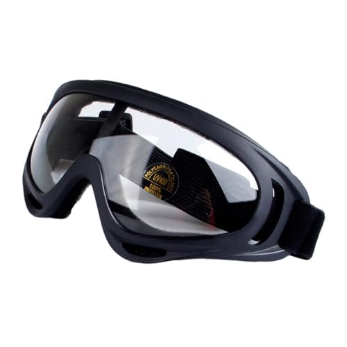 Guangcailun Skibrille Schutzbrille für Männer und Frauen Wintersport ABS Motorrad staubdichte Ski Snowboard Sonnenbrille, Schwarz transparent von Guangcailun