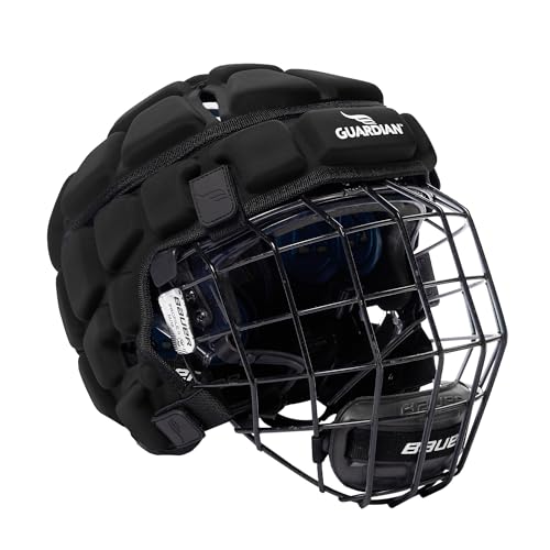 Guardian Kappe - Soft-Shell Helmüberzug für Hockey - reduziert Stöße und schützt Helme - Einheitsgröße für Jugend-, Gymnasium- und College-Programme - Schwarz von Guardian