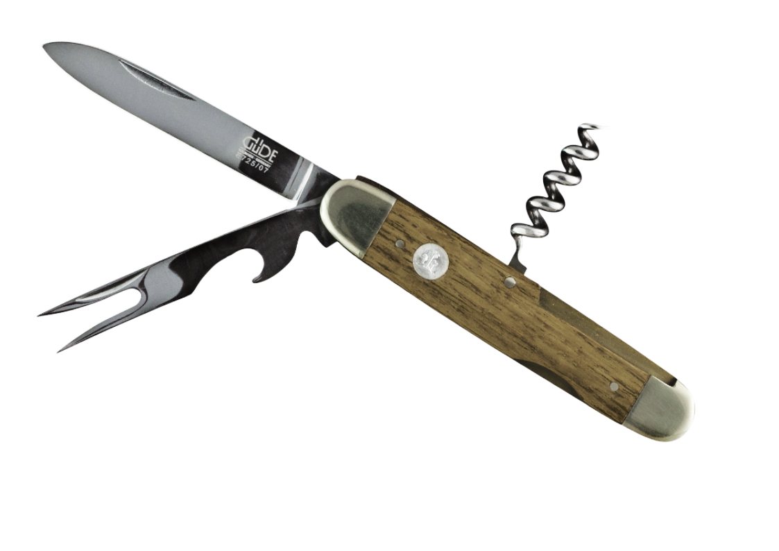 Güde Messer Solingen Taschenmesser Taschenmesser mit Gabel, Serie Alpha Fasseiche, No. E725/07 von Güde Messer Solingen
