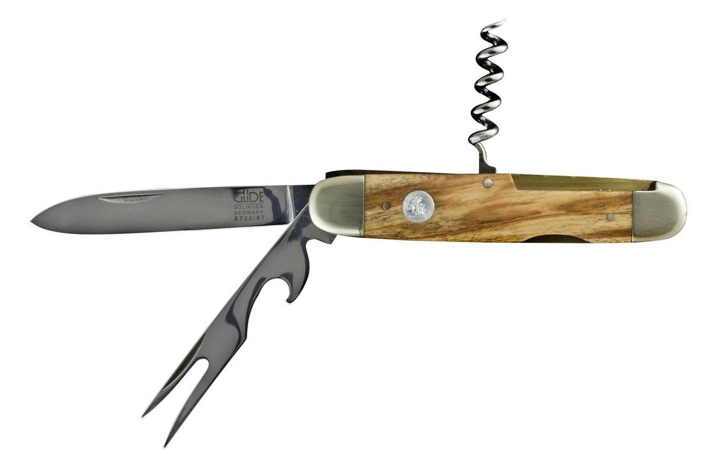 Güde Messer Solingen Taschenmesser Taschenmesser mit Gabel, Serie Alpha Olive, No. X725/07 von Güde Messer Solingen