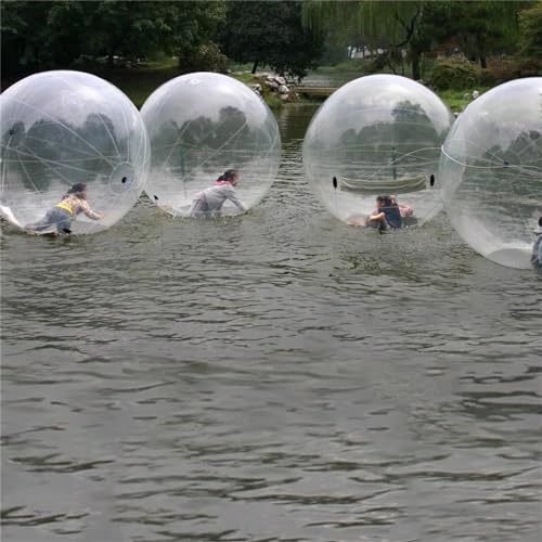 Gueploer 79" Transparenter Aufblasbarer Roller-Schwimmkörper, Wasser-Walking-Ball-Ball-menschlicher Hamster-Ball Für Schwimmbad-Rollen-Schwimmspielzeug Im Freien,6.5Ft/2M,Clear von Gueploer
