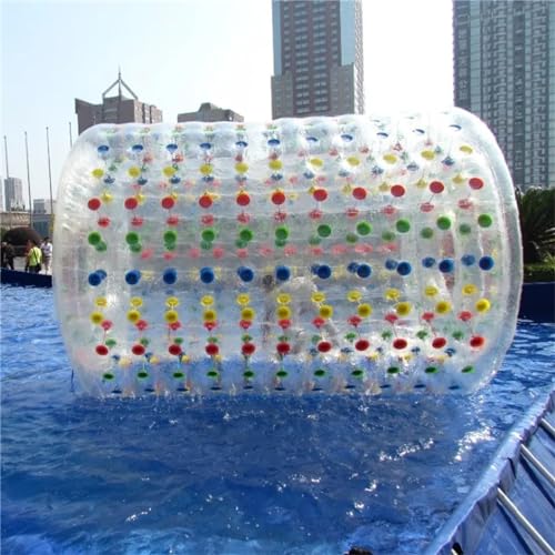 Gueploer Riesiger Aufblasbarer Ball-Wasser-Zorb-Ball, Menschlicher Hamster-Ball, Wandelnder Pool-Wasser-Walking-Ball, Für Die Sommer-Pool-Party,6.5Ft/2M*6Ft/1.8M,Clear von Gueploer