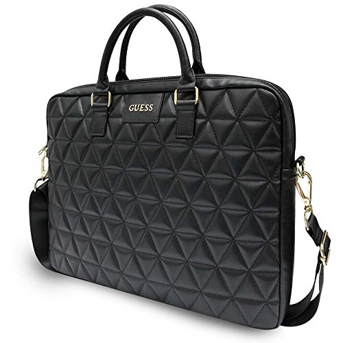 Guess Tasche aus der Quilted Serie für 15" Notebook, schwarz von Guess