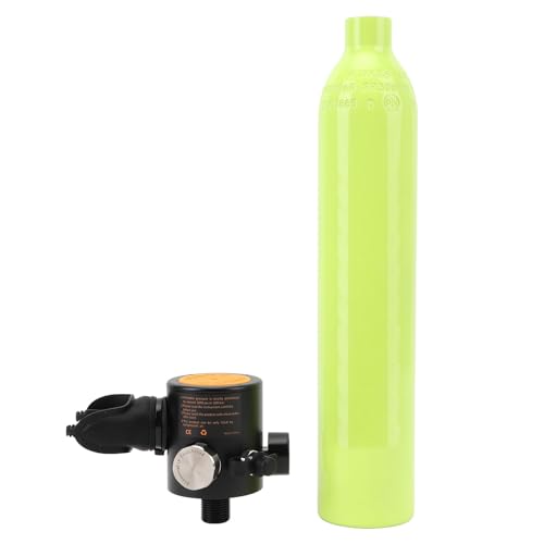 Gugxiom Tauchflasche, Mini-Tank, 0,5 L, Tauchflasche, Unterstützt 6–10 Minuten Tauchen Zum Tauchen oder Als Ersatz-Luftflasche, 3000 PSI 200 BAR 20 MPA (Green) von Gugxiom