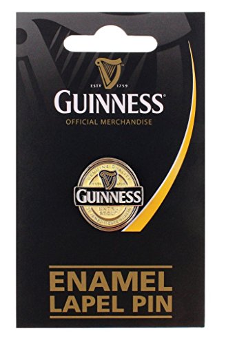 Guinness Label Emaille Anstecknadel Lapel Pin mit Miniatur Ovalen Guinness Label Design | Irische Geschenke Souvenirs Bierliebhaber Zubehör von Guinness