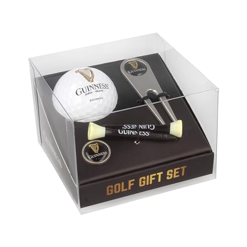 Guinness Golf-Geschenkset mit Ball, Ballmarker, Tee und Pitch Repairer von Guinness