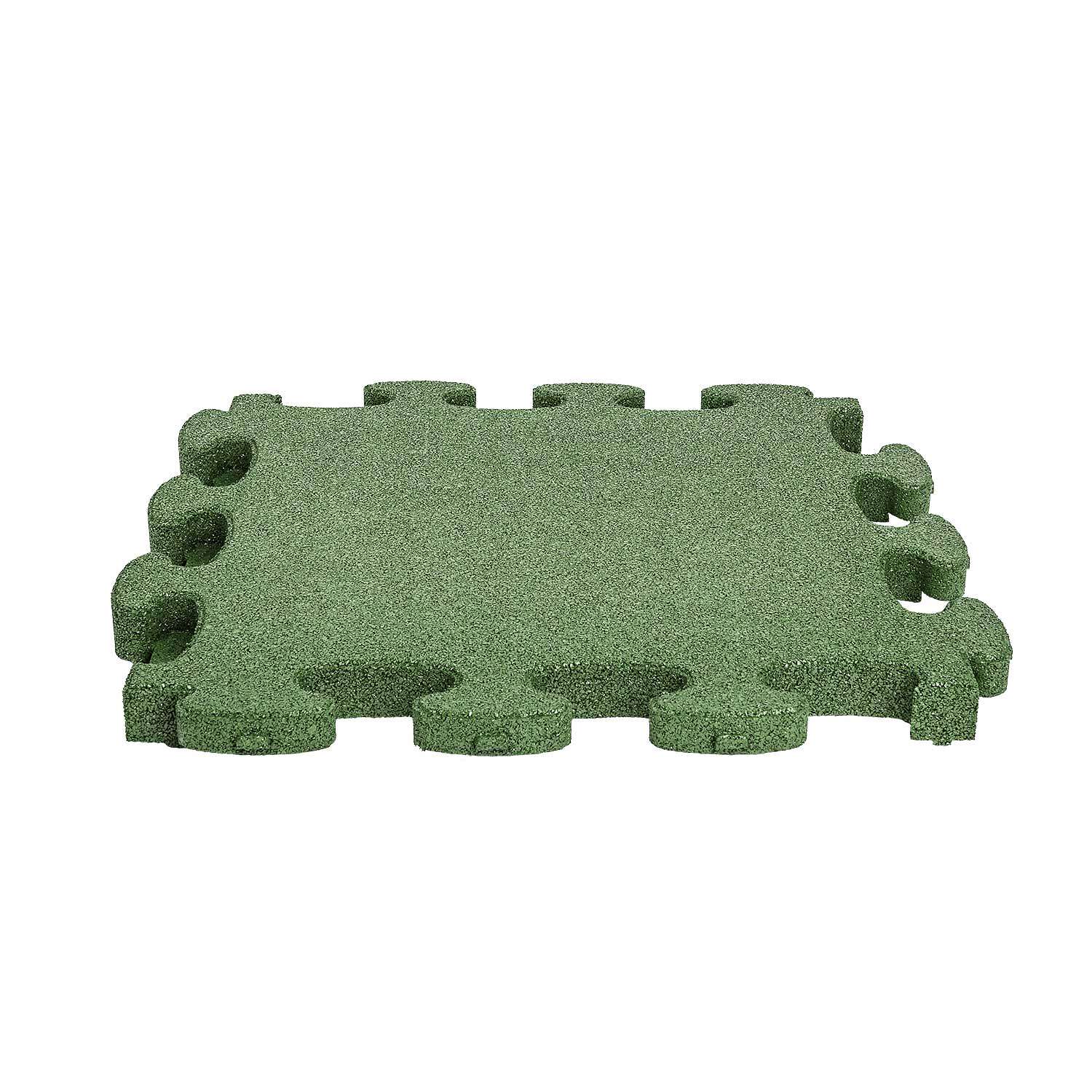 Gum-tech Fallschutzplatte "Puzzle mat 3D", Grün, 4,5 cm von Gum-Tech