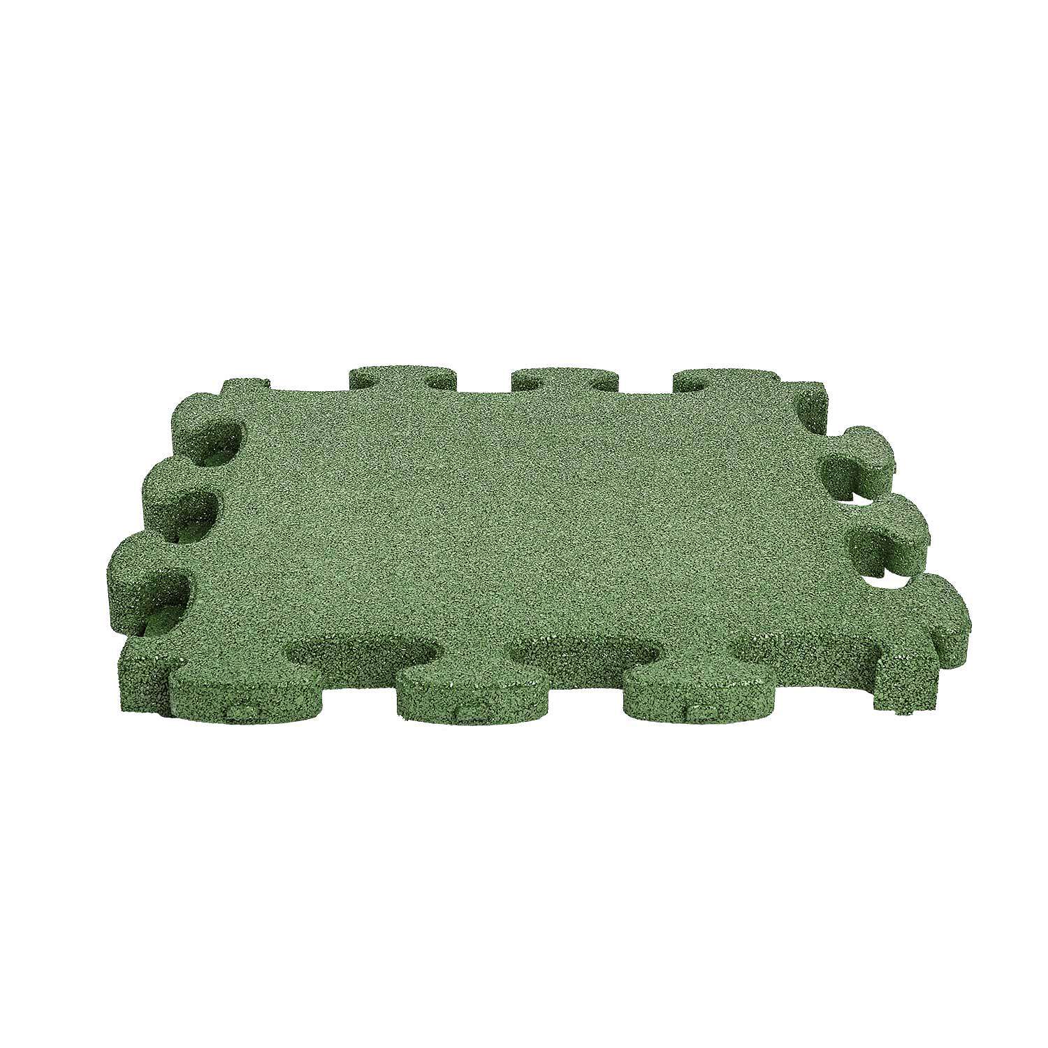 Gum-tech Fallschutzplatte "Puzzle mat 3D", Grün, 6 cm von Gum-Tech