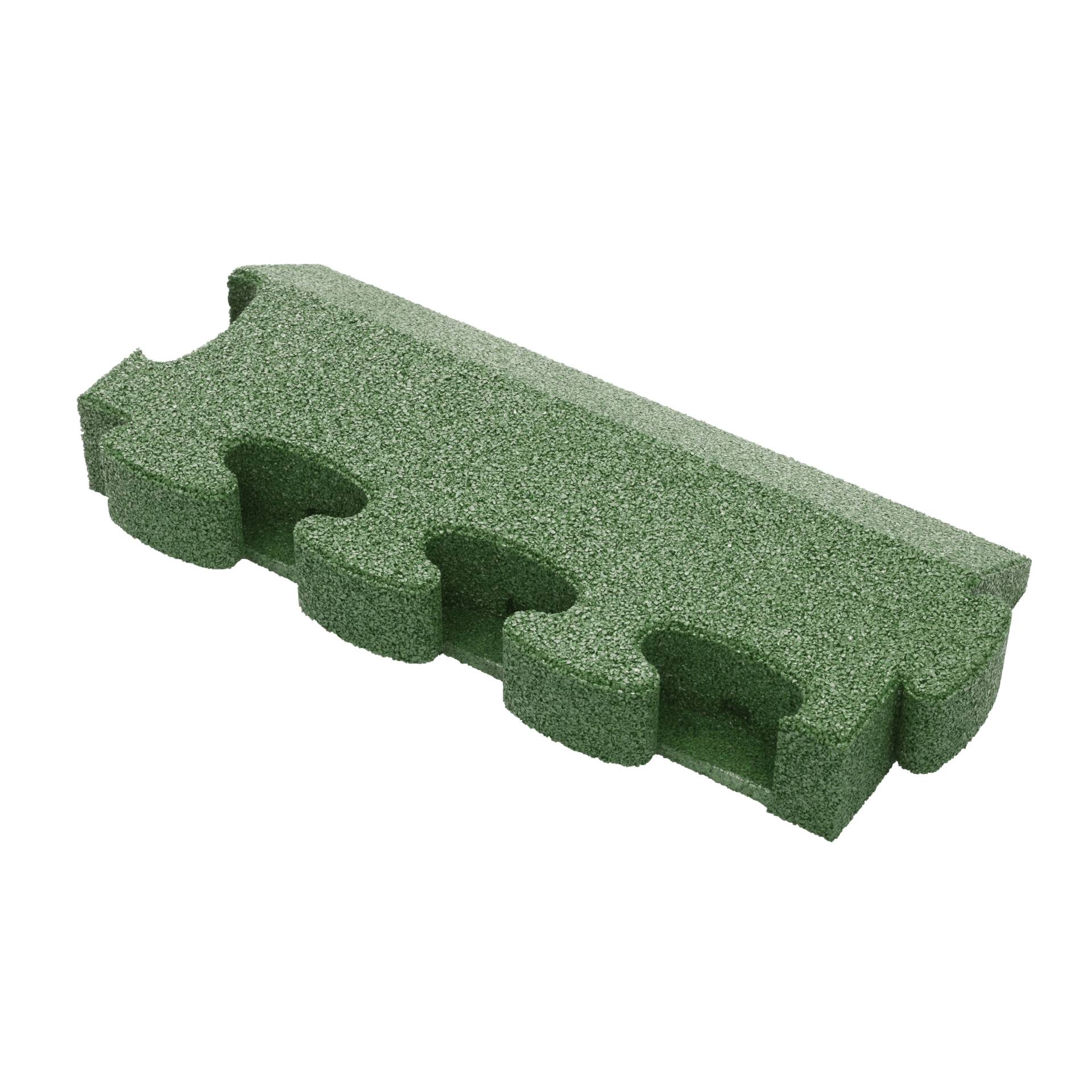 Gum-tech Randstück "Abgeschrägt" für Fallschutzplatten, Grün, 4,5 cm von Gum-Tech