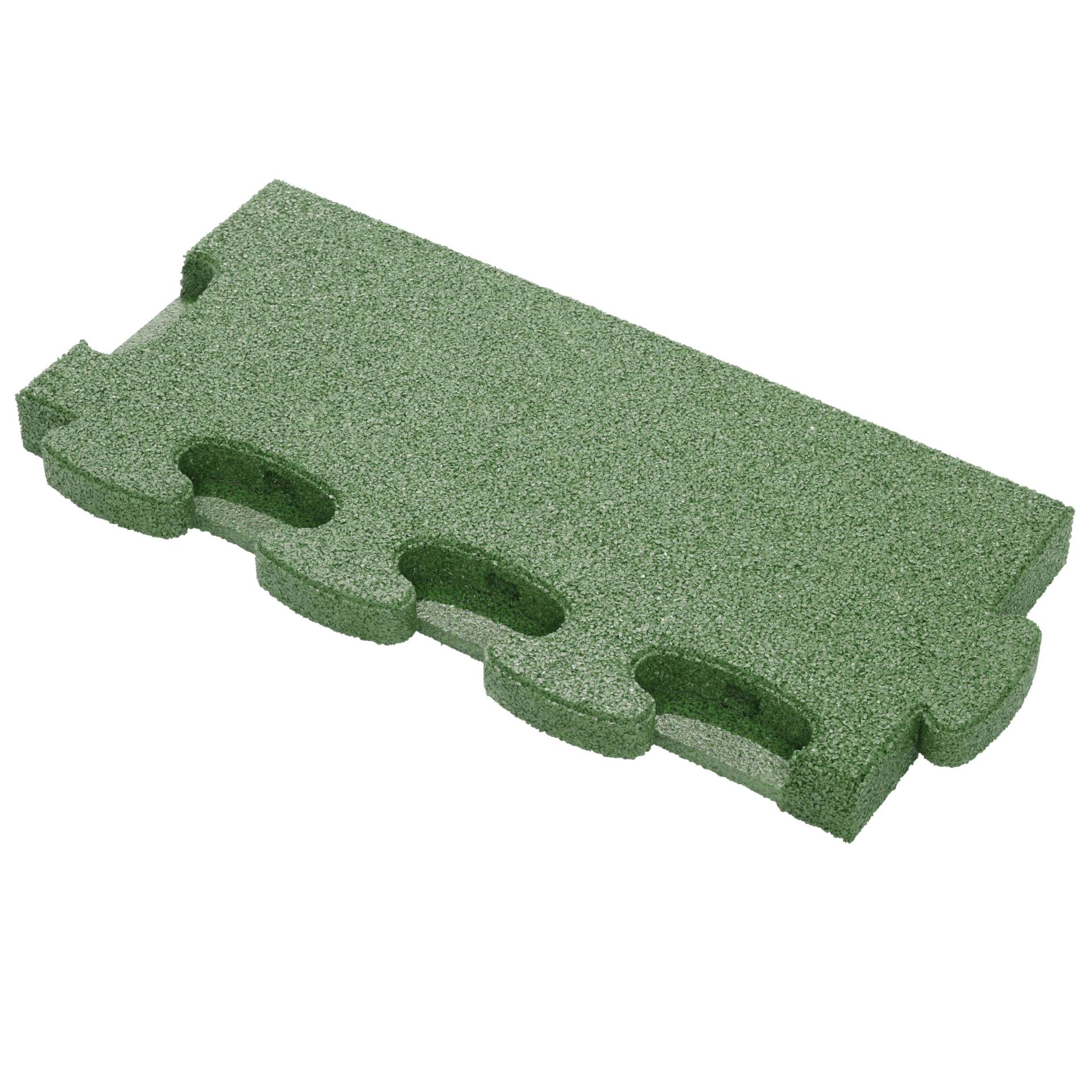 Gum-tech Randstück "Gerade" für Fallschutzplatten, Grün, 4,5 cm von Gum-Tech