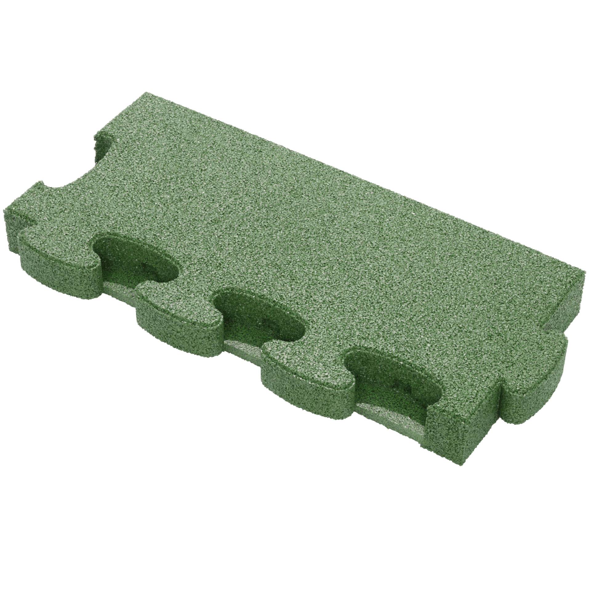 Gum-tech Randstück "Gerade" für Fallschutzplatten, Grün, 6 cm von Gum-Tech