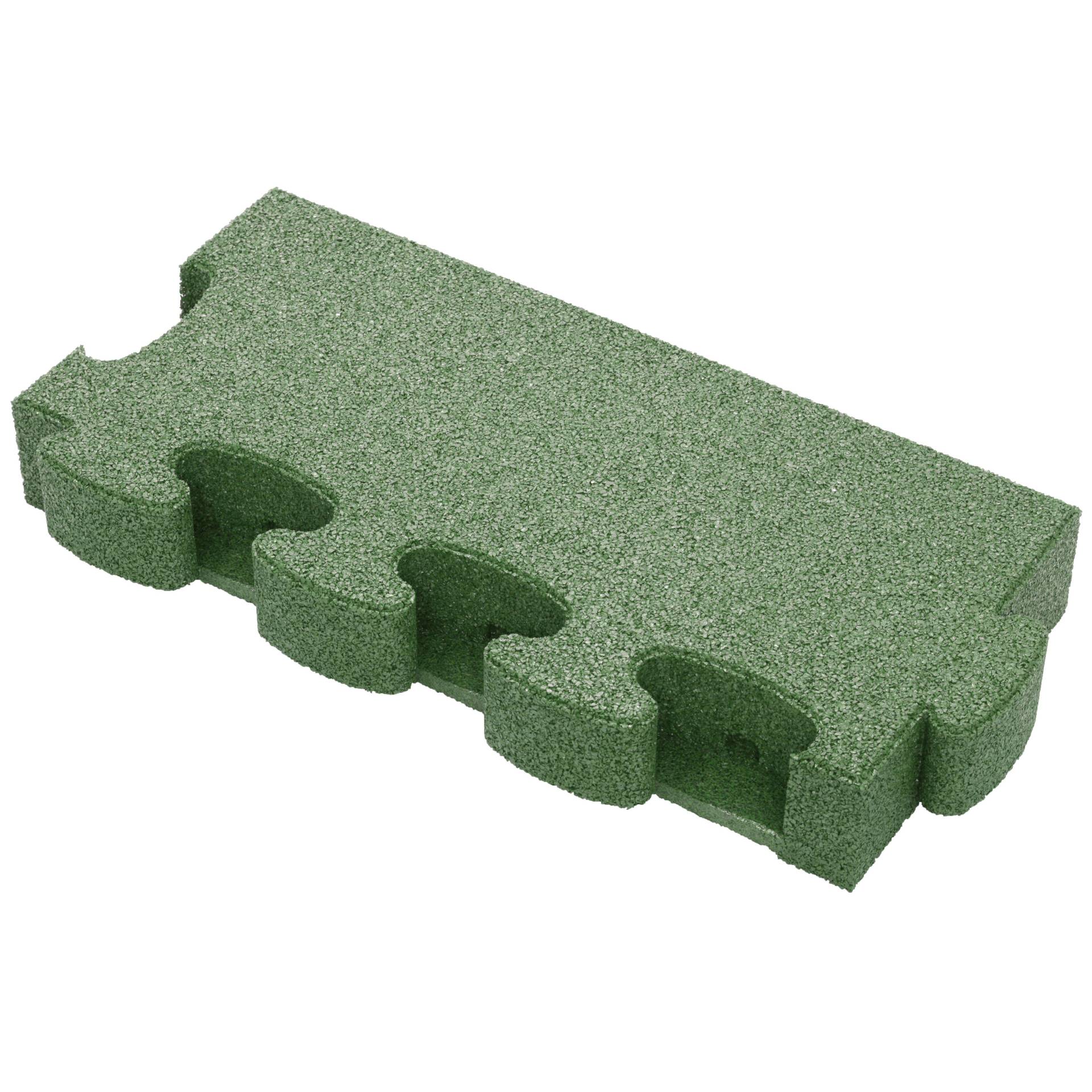 Gum-tech Randstück "Gerade" für Fallschutzplatten, Grün, 8 cm von Gum-Tech