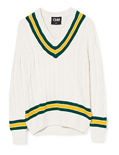GUNN & MOORE Cricket Pullover, grün / gelb, XXL von Gunn & Moore