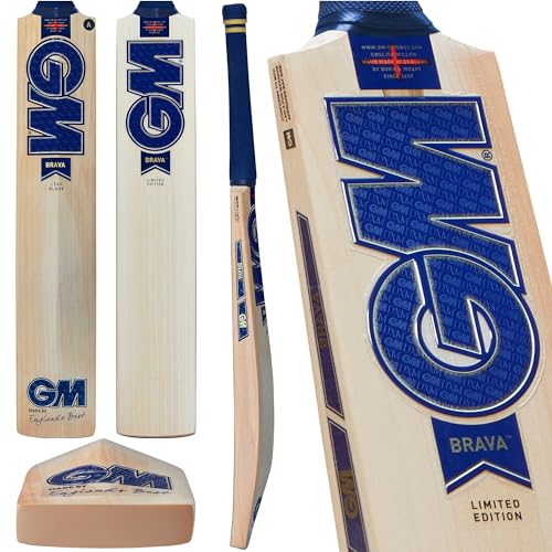 Gunn & Moore Brava Cricketschläger aus englischem Weidenholz, Full Size-User Height 175cm + von Gunn & Moore