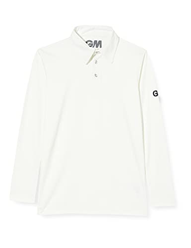 Gunn & Moore GUNA4 Maestro Cricket-Shirt für Herren, Weiß, Größe M von Gunn & Moore