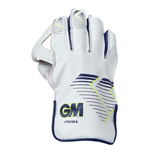 Gunn & Moore Unisex Jugend Prima Schützende Wicket-Handschuhe, Fluro Gelb/Blau, Small Junior von Gunn & Moore