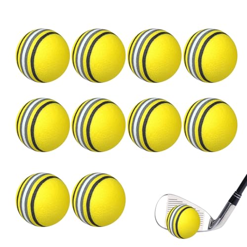 Gupcaqosjw Golfbälle für den Innenbereich,10 Stücke Leichter Schaumball | Aufwärmhilfe Für Nachwuchs Senioren Amateure Anfänger Outdoor Indoor von Gupcaqosjw