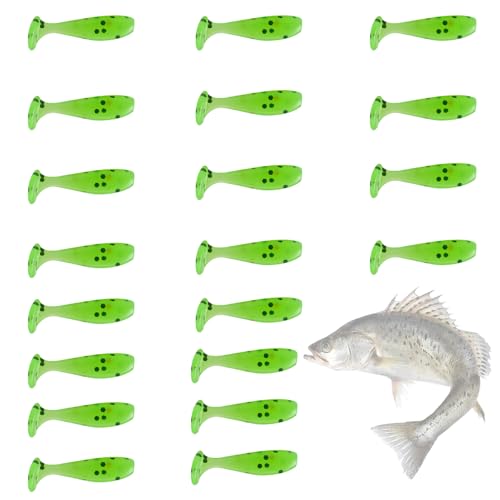 Gupcaqosjw Paddel Tail Schwimmköder | Fischköder für Barsche in Süß- und Salzwasser,Angelzubehör Wurftackle für Jungfisch Köder Barsche Zander Crappie von Gupcaqosjw