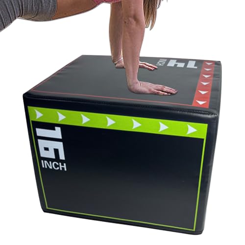 Gupcaqosjw Plyometric Jump Box, Sprungbox 40x30x35 cm EPE Plyo B-ox, & Jumping Agility BO-x, Anti-Slip Fitness Exercise Step Up Case for Heimtraining, Sprungkrafttraining von Gupcaqosjw