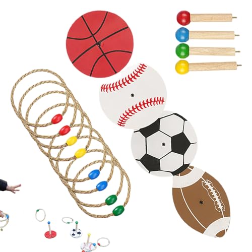 Gupcaqosjw Ringspiel | Lustiges Wurfspiel Für Ferien Garten Rasen | Spielzeug Seilring Zur Geschwindigkeits Und Geschicklichkeitsübung Für Erwachsene Und Kinder Draußen Drinnen von Gupcaqosjw