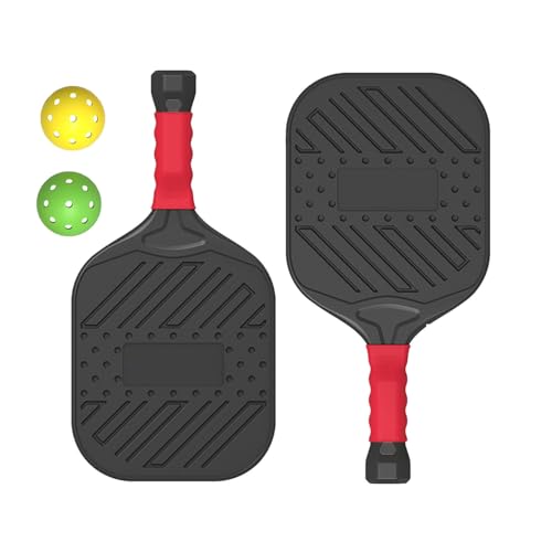 Gupcaqosjw -Set, Paddle-Ballschläger - 2-teiliges Pickelball-Set mit verbreiterten Paddeln,Verdicktes -Paddel-Set, Sportballschläger mit verdickter Fiberglas-Oberfläche für Kinder von Gupcaqosjw