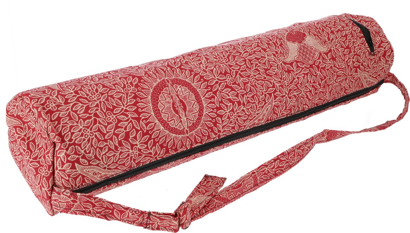 Guru-Shop Aufbewahrungstasche Yogamatten-Tasche indonesische Batik - rot von Guru-Shop