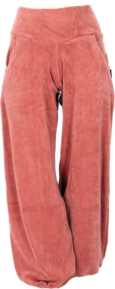 Guru-Shop Relaxhose Boho Samt Pluderhose, Wohlfühlhose, Yogahose -.. alternative Bekleidung von Guru-Shop