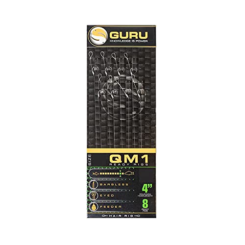 Guru QM1 Standardhaar - 4 Zoll - Hakengröße 10-0,22 mm - Vorfach von Guru