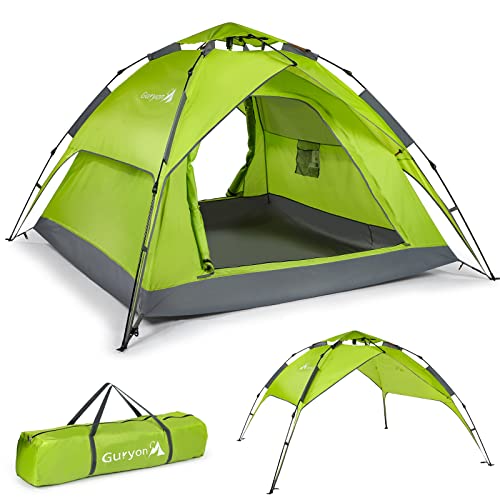 Camping Zelt 3-4 Personen Pop Up Familie Kuppelzelt Wasserdicht, 2 in 1 Festival Zelt für Camping Outdoor Backpacking von Guryon