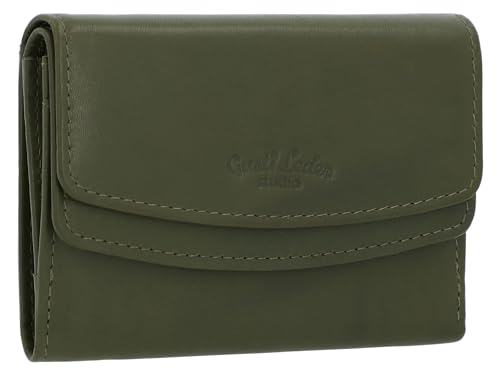 Gusti Geldbörse Leder -Asmund Damen Geldbörse Portemonnaie Brieftasche Geldbeutel Vintage Grün Leder von Gusti